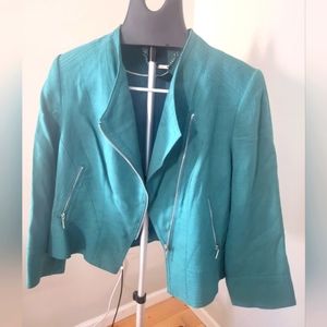 WHBM Size 12 Green Ladies Blazer. Gently Worn.